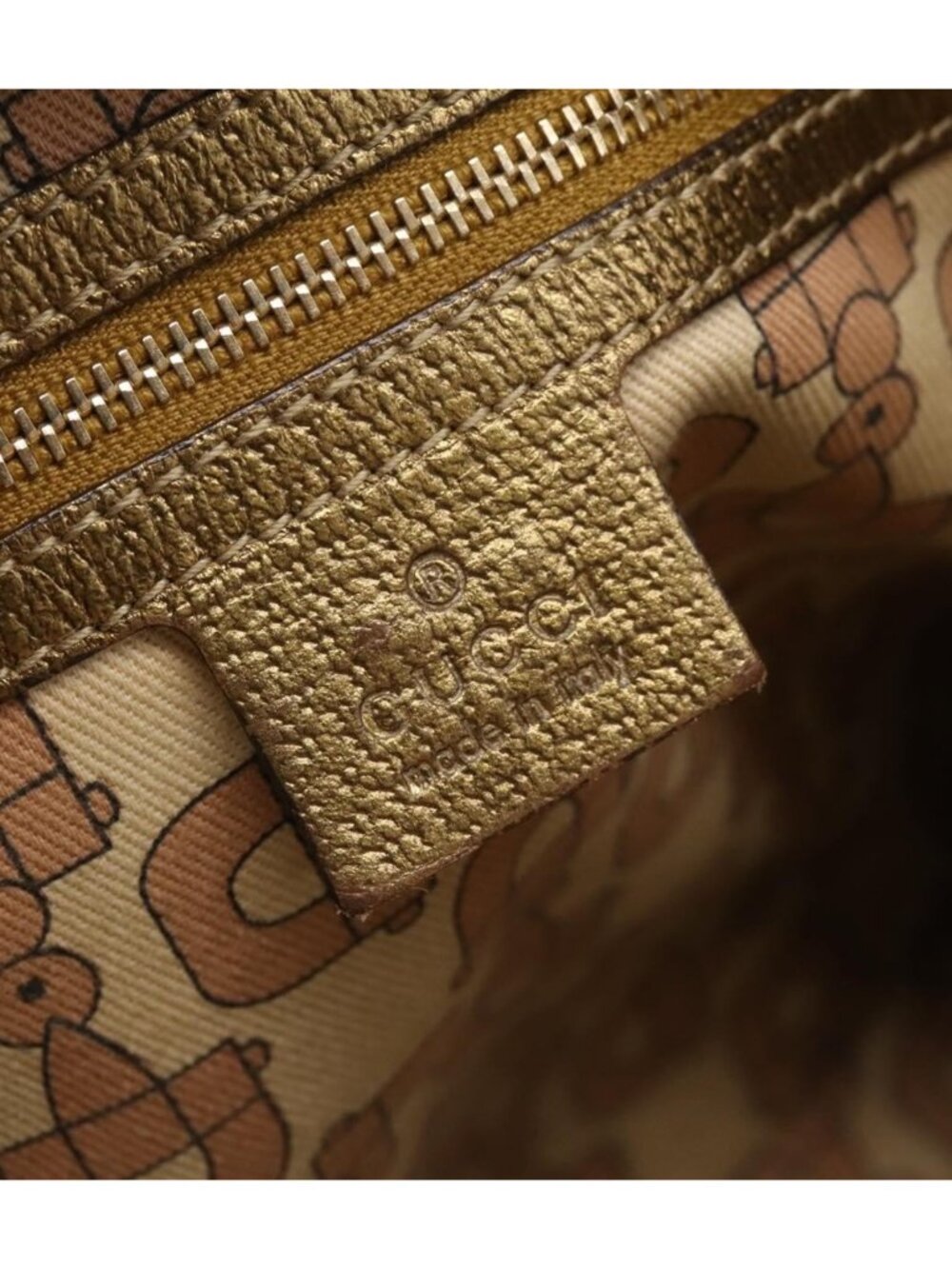 GUCCI GG Canvas Sherry Line Shoulder Bag Beige Gold Tone 144388 - Picture 14 of 16